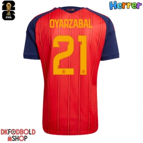 Spanien Mikel Oyarzabal #21 Hjemmebanetrøje VM 2026 Kort ærmer